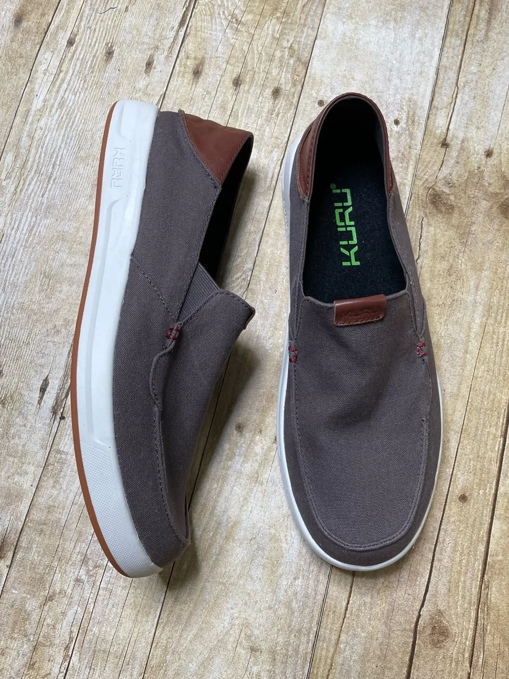 Kuru Men’s Pace Slip On Loafer Deck Sneaker Shoes In Brown